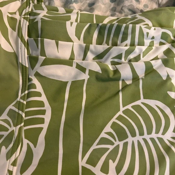 Calvin Klein Green Leaf One Piece Swimsuit - Picture 6 of 8